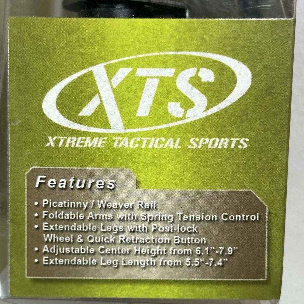 XTS Tactical Rifle Bipod Extendable Legs With Posi-Lock - XTS-TBP